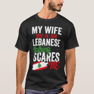 Mijn vrouw is de vlag van het Libanese erfgoed van T-shirt