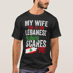 Mijn vrouw is de vlag van het Libanese erfgoed van T-shirt