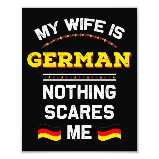 Mijn vrouw is Duits Alemania Republiek Duitsland R Foto Afdruk (Voorkant)