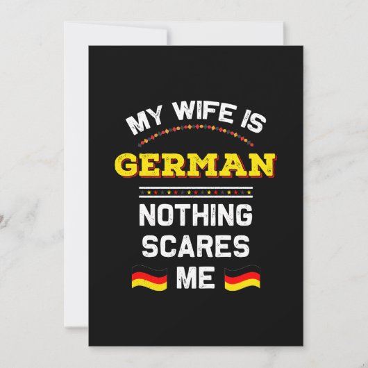 Mijn vrouw is Duits Alemania Republiek Duitsland R Kaart (Voorkant)