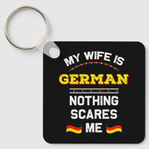 Mijn vrouw is Duits Alemania Republiek Duitsland R Sleutelhanger