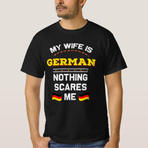 Mijn vrouw is Duits Alemania Republiek Duitsland R T-shirt