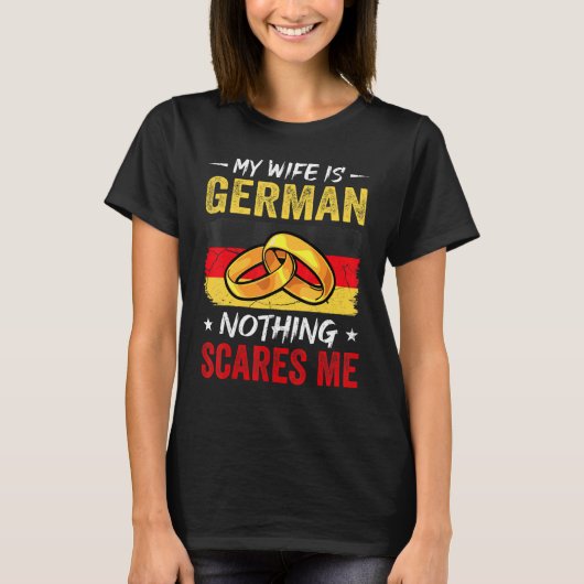 Mijn vrouw is Duits niets wat me Duitsland, Husba, T-shirt (Voorkant)