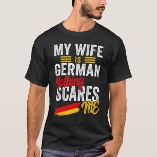 Mijn vrouw is Duitse duitse erfgoedreserv Flag Sou T-shirt