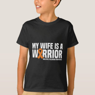 Mijn vrouw is een krijger MS Multiple Sclerose Awa T-shirt
