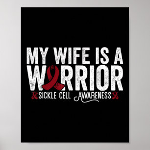 Mijn vrouw is een krijger SCA Sikkelcelziekte bewu Poster