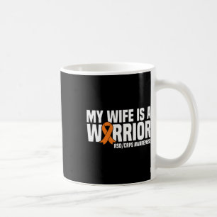 Mijn vrouw is een krijger Sinaasappel lint RSDCRPS Koffiemok