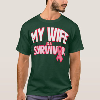 Mijn vrouw is een overlevende borstkankerverwekker t-shirt