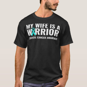 Mijn vrouw is een waanzinnige cervicale kankerbewu t-shirt