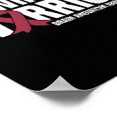 Mijn vrouw is een Warrior Brain Aneurysm Awareness Poster (Hoek)