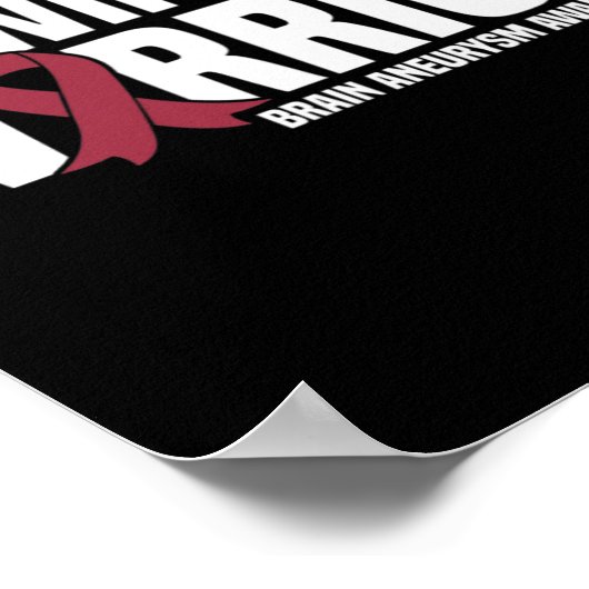 Mijn vrouw is een Warrior Brain Aneurysm Awareness Poster (Hoek)