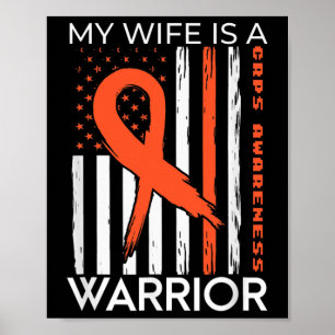 Mijn vrouw is een Warrior CRPS Awareness Month Sin Poster