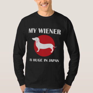 Mijn vrouw is enorm in Japan Dachshund T-shirt