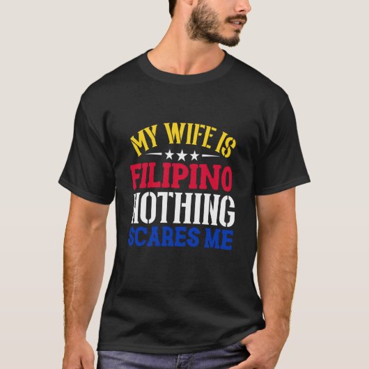 Mijn vrouw is Filippijnse republiek Ro T-shirt (Voorkant)