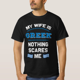 Mijn vrouw is Grieks Griekenland Roots T-shirt