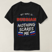 Mijn vrouw is het erfgoed van de Russische Federat T-shirt (Design voorkant)