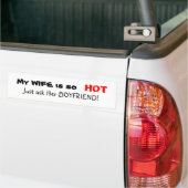 Mijn vrouw is hete Bumpersticker (Op Truck)