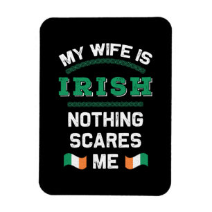 Mijn vrouw is Irish Eire Republic Ierland Roots Fl Magneet