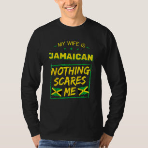 Mijn vrouw is Jamaicaans Jamaica Erfgoed Trots Roo T-shirt