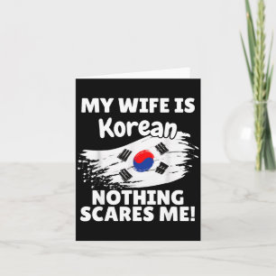 Mijn vrouw is Koreaans Grappig Korea Vlag Cadeau V Kaart
