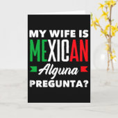 Mijn vrouw is Mexicaans alguna pregunta_ grappig M Kaart (Gele Bloem)