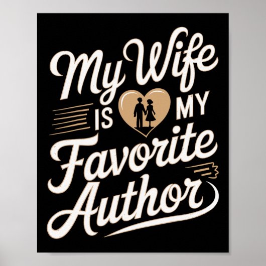 Mijn vrouw is mijn favoriete auteur Apparel tekst Poster (Voorkant)
