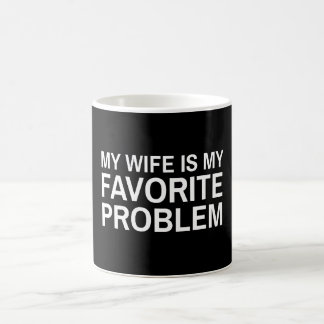 Mijn vrouw is mijn favoriete probleem - grappige e koffiemok