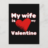 Mijn vrouw is mijn valentijn uitnodiging briefkaart (Voorkant)