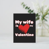 Mijn vrouw is mijn valentijn uitnodiging briefkaart (Staand voorkant)