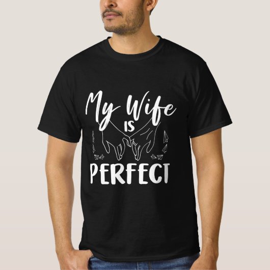 Mijn vrouw is perfect grappige echtgenoot die Anni T-shirt (Voorkant)