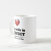 Mijn vrouw is perfect ze kocht me deze Mok (Voorkant links)