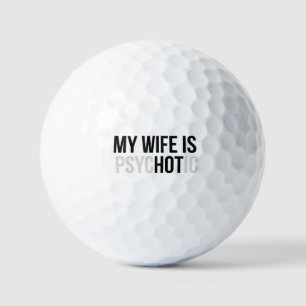 Mijn vrouw is psychotisch, grappige echtgenoot  golfballen