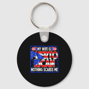 Mijn vrouw is Puerto Ricaans Niets Es Me Grappig P Sleutelhanger