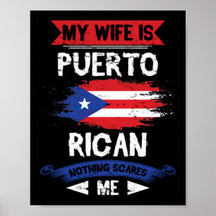 Mijn vrouw is Puerto Rican Puerto Rico Heritage Ro Poster