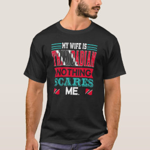 Mijn vrouw is Trinbagonian Roots Trinidad en Tobag T-shirt