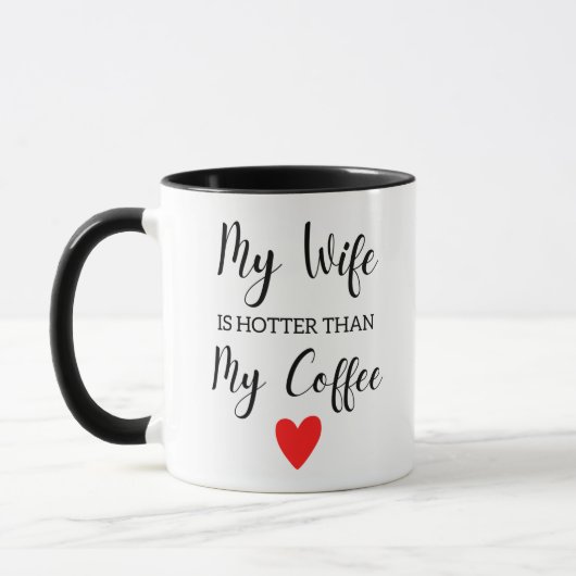Mijn vrouw is warmer dan mijn koffie-cadeaus voor  mok (Links)
