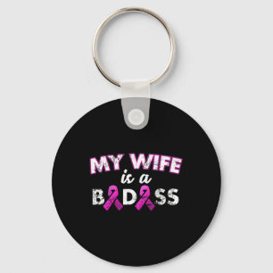 Mijn vrouw is zich bewust van borstkanker sleutelhanger