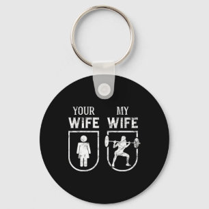 Mijn vrouw, je vrouw, weeshuis, grappenmaker sleutelhanger