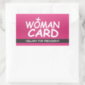 Mijn Vrouw Kaart - Hillary voor President Rechthoekige Sticker (Tas)