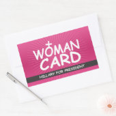 Mijn Vrouw Kaart - Hillary voor President Rechthoekige Sticker (Envelop)