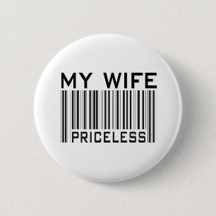 Mijn vrouw Priceless Ronde Button 5,7 Cm
