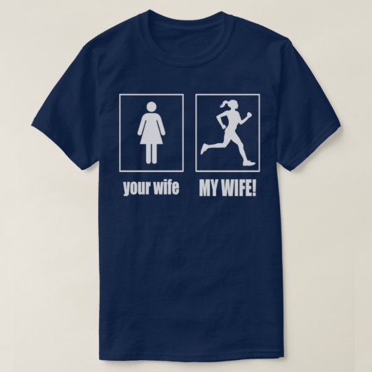mijn vrouw runner t-shirt (Design voorkant)