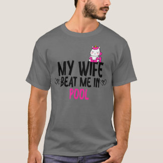 Mijn vrouw slaat me in de pool t-shirt