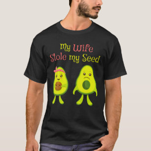 Mijn vrouw Stole My Seed Avocado pregnant Keto Dad T-shirt