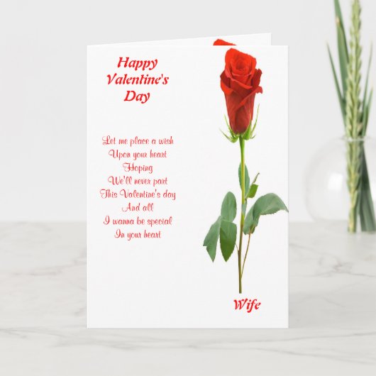 Mijn vrouw Valentijnsdag Feestdagen Kaart (Voorkant)