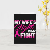 Mijn vrouw vecht is mijn strijd tegen borstkanker kaart (Gele Bloem)