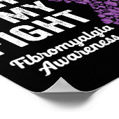 Mijn vrouw vecht tegen mijn Paars fibromyalgie Poster (Hoek)