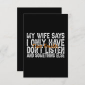 Mijn vrouw zegt dat ik maar twee fouten heb. bedankkaart (Voorkant / Achterkant)