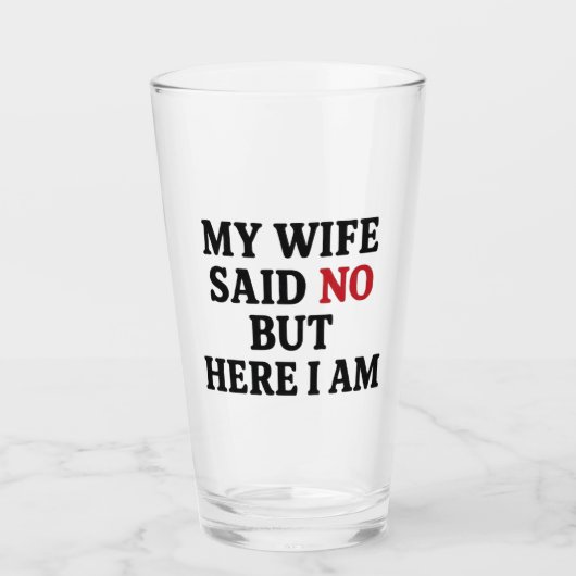 Mijn vrouw zei nee glas (Voorkant)