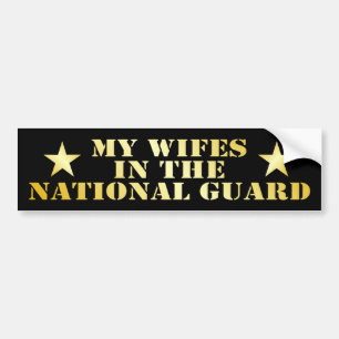 Mijn vrouwen op de nationale garde bumpersticker